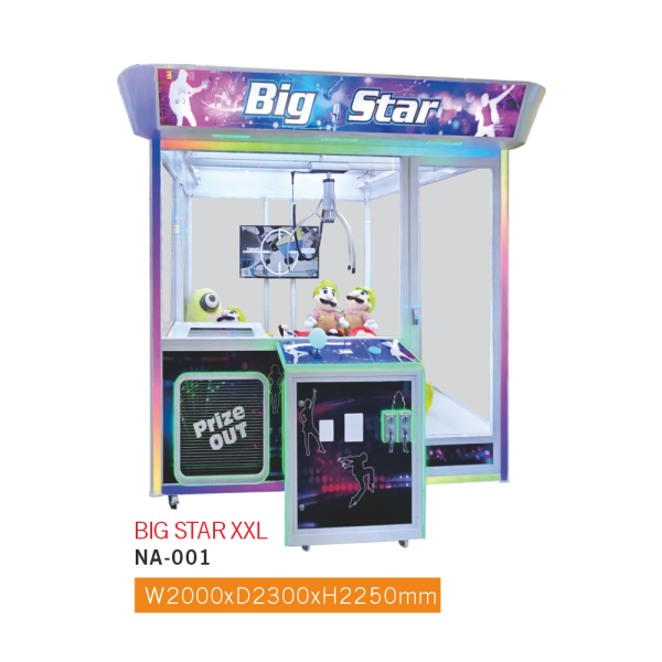 Big Star XXL NA-001 Giant Claw Machine with LCD Screen – Commercial Oversized Prize Crane for FEC & Mall