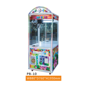 PB-10 Standard Single Claw Machine – LED Glass Arcade Crane Vending Machine for Sale