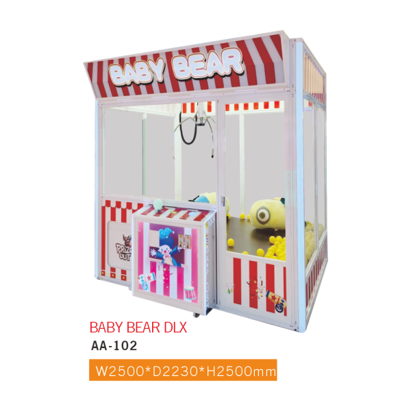 Baby Bear DLX AA-102 Premium Carnival-Style Claw Machine – Oversized Commercial Prize Crane for Theme Park & Mall
