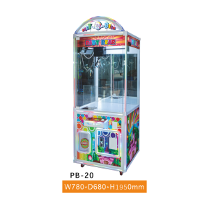 PB-20 Compact Single Claw Machine – Space-Saving LED Arcade Crane Game Machine