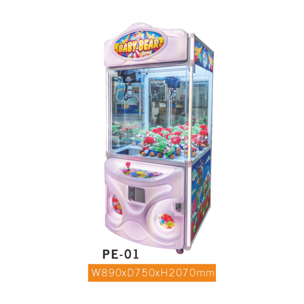 PE-01 Carnival-Style Claw Machine – Circus Theme LED Single-Player Arcade Crane for Sale