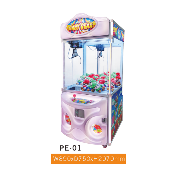 PE-01 Carnival-Style Claw Machine – Circus Theme LED Single-Player Arcade Crane for Sale