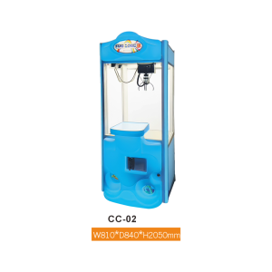 CC-02 Fun Zone II Slim Claw Machine – Compact Single-Player LED Crane Machine for Retail & FEC