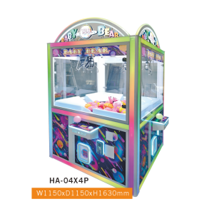 HA-04X4P Galaxy-Theme 4-Player Claw Machine – Multi-Player Square Crane Arcade with RGB LED Lighting