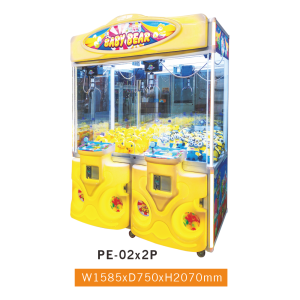 PE-02x2P 2-Player Double Claw Machine – Carnival-Style Side-by-Side LED Arcade Crane